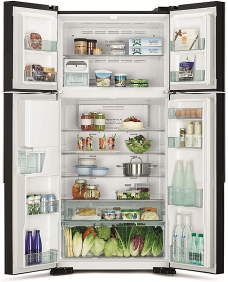 Холодильник HITACHI R-W 662 PU7 GPW белое стекло