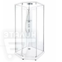 Душевая кабина IDO Showerama 10-5 Comfort 100х100 пятиугольная белый/прозрачное стекло (131.404.207.313)