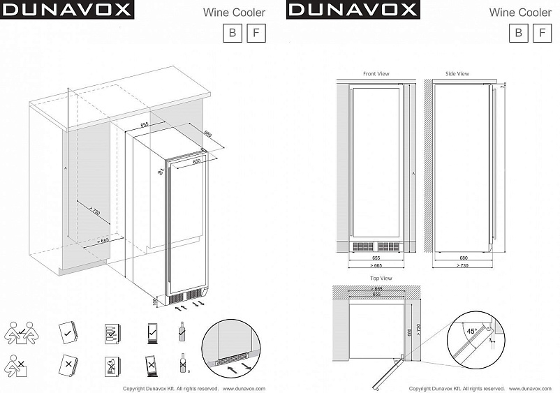 Винный шкаф DUNAVOX  exclusive dx-170.490tbk