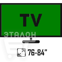 Установка телевизора (76–84″) на тумбу, настройка
