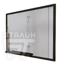 Зеркало GROSSMAN ЛОФТ 90 см с полкой черное 209001